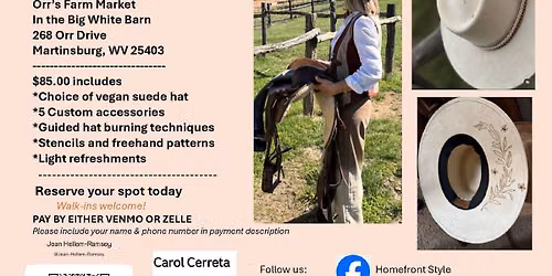 Hat Burning Workshop @ Orr's Farm Market