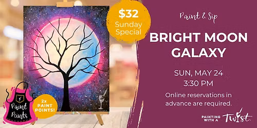 Paint & Sip - Bright Moon Galaxy