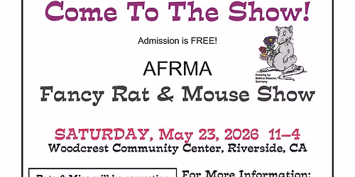 AFRMA Fancy Rat & Mouse Show and Pet Show