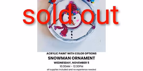 Paint A Snowman Ornament