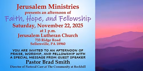 Faith, Hope, and Fellowship