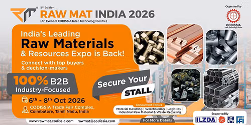 5th Edition of Raw Mat India 2026 - Nation's Prime Raw Materials & Resources Expo