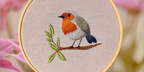 Painted Thread Embroidery Bird Workshop