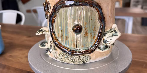 Hobbit Door Mug\/Planter - Handbuilding Pottery Class