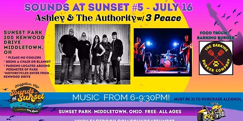 Sounds At Sunset #5 - Ashley & The Authority w\/ 3 Peace