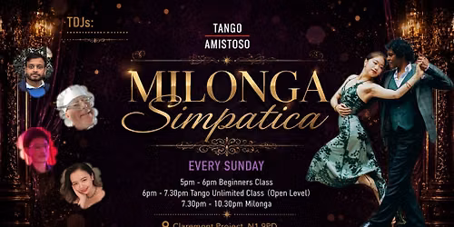 Milonga Simpatica \u2014 Sunday 8 November 2026