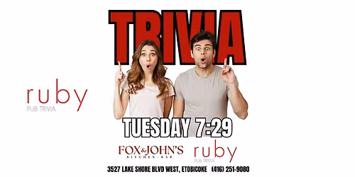 Tuesday Night Trivia at Fox & John's Long Branch in Etobicoke