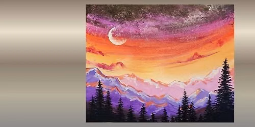 \ud83c\udfd4\ufe0f\ud83c\udf05 Paint and Sip: Mountain Sunset \ud83c\udfa8\u2728