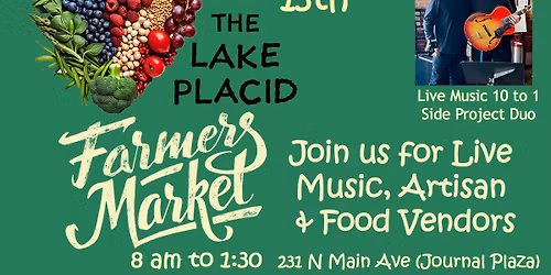 Live Music by Side Project Duo at the Lake Placid Farmers Market