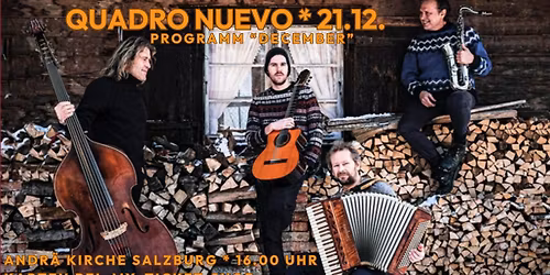 Quadro Nuevo Salzburg * WeihnachtsKonzert * Programm "December" * Karten VorVerkauf gestartet!
