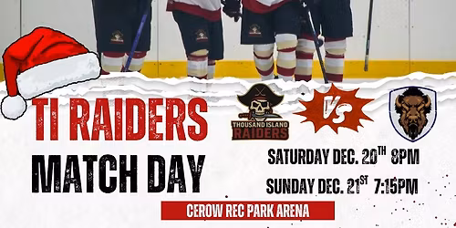 TI Raiders Double Header Weekend vs Buffalo Tempest