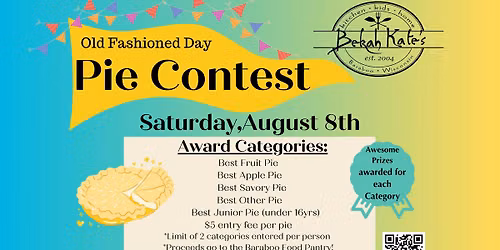 Bekah Kate's Pie Contest on Downtown Baraboo Sidewalk Sales Day