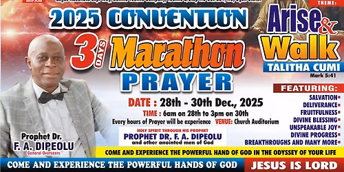 End Of The Year Prayer Service.