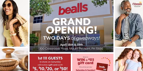 Grand Opening of bealls in Mount Pleasant, PA!