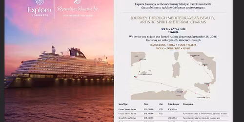 Explora Journey hosted Europe sail