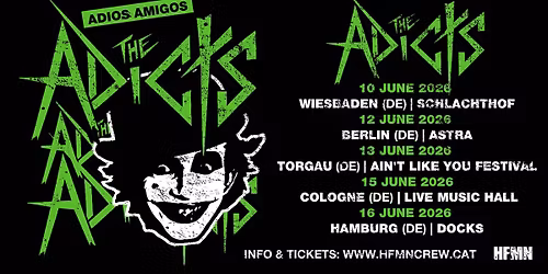 THE ADICTS \/\/ ADIOS AMIGOS \/\/ Live Music Hall, Cologne