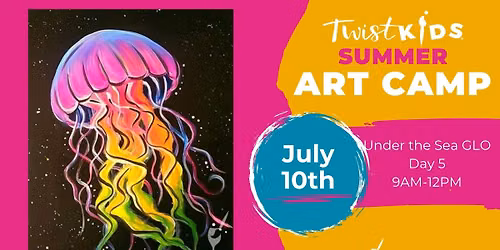 KID'S SUMMER ART CAMP! BLACKLIGHT Under the Sea Day 5