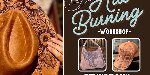 Hat or Tote Burning Workshop at Mulligans! 