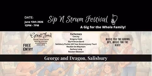 Sip N Strum Community Music Festival 2026 - A Gig for the Whole Family