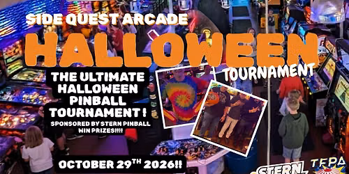 Halloween 2026 Pinball Tournament sponsored by STERN PINBALL come have fun