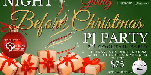 Night Before Christmas Adult Holiday PJ & Cocktail Party