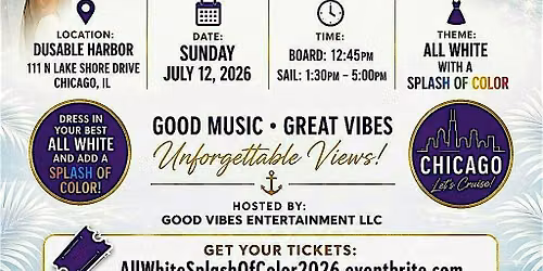 All White Splash of Color Yacht Party