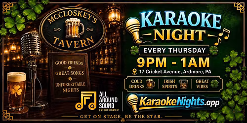 Thursday Karaoke at McCloskeys Tavern