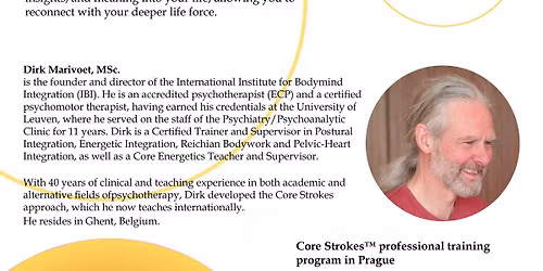 CORE STROKES\u2122: FASCIA, FEELING AND RELATING, Transformative 3-Day Workshop with Dirk Marivoet