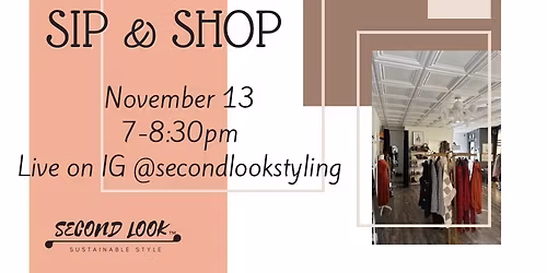 Virtual LIVE Sip and Shop!