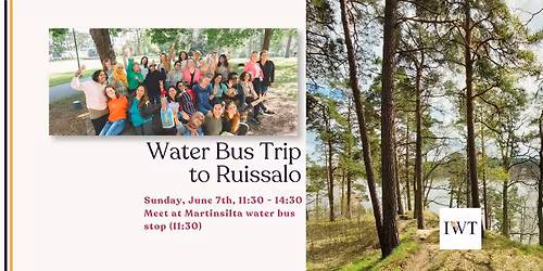 IWT - Women\u2019s Meetup - Water Bus Trip to Ruissalo \ud83e\udd29