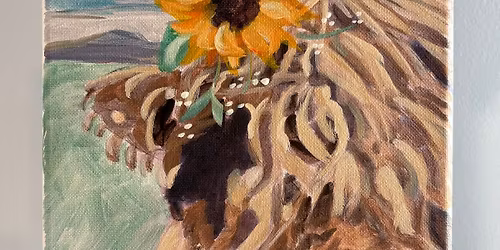 Highland Cow acrylic on canvas