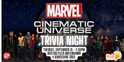Marvel Cinematic Universe Trivia Night - Boston Pizza Waterdown