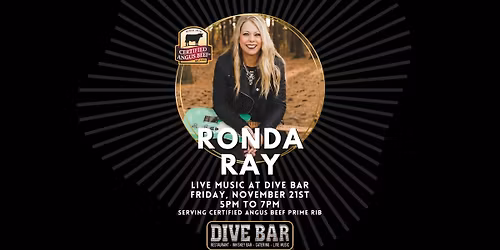 Ronda Ray at Dive Bar for Certified Angus Beef Prime Rib Night