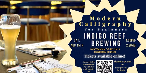 Modern Calligraphy for Beginners at Indigo Reef Brewing