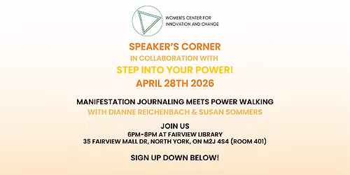 SPEAKER'S CORNER IN COLLABORATION WITH STEP IN YOUR POWER!