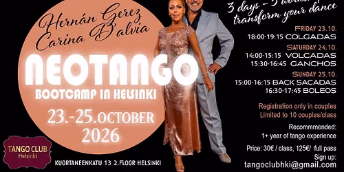 NEOTANGO BOOTCAMP HELSINGISS\u00c4-HERNAN & CARINA