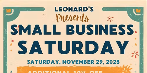 Small Business Saturday Sales!