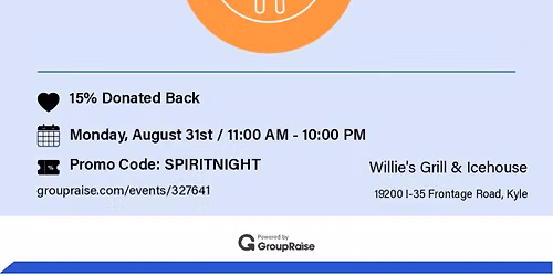 \ud83c\udf54\ud83c\udfc8 Spirit Night at Willie's Icehouse! \ud83d\udce3\u2764\ufe0f