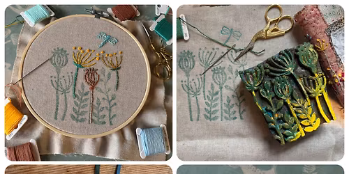 Block Printing Hand Embroidery Hoop Workshop 