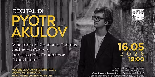 Recital pianistico di Pyotr Akulov
