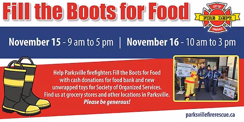 Fill the Boots for Food - Food and Toy Drive