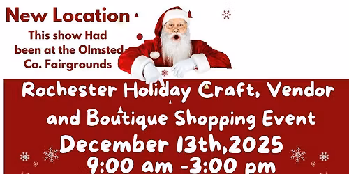 Rochester\u2019s Holiday Craft, Vendors, Boutiques & More Shopping Event at the Rochester Sports Complex