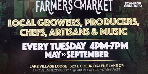 farmers market at Lake Village Lodge