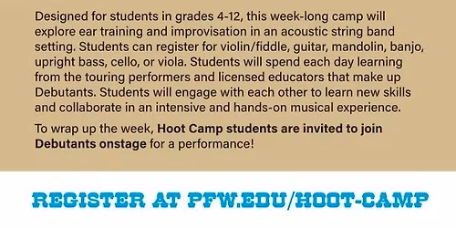 Debutants Hoot Camp 2026