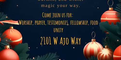 christmas eve service & fellowship. 'SOUP POTLUCK'