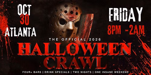 Atlanta Halloween Bar Crawl \u2014 Halloween Friday, Fri, Oct 30
