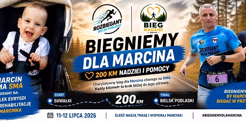 Bieg Nadziei \ud83e\udde1 Biegniemy 200 km dla Marcinka