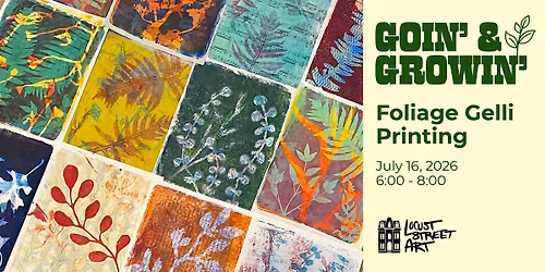 Found Foliage Gelli Printing at St. Katharine Drexel Community Garden