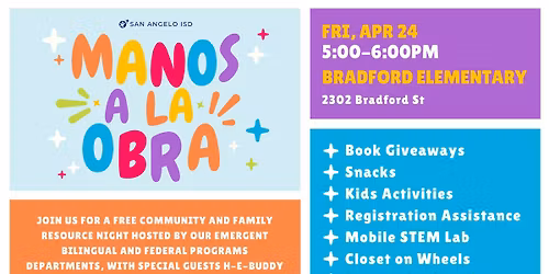 Manos a la Obra Community Resource Night