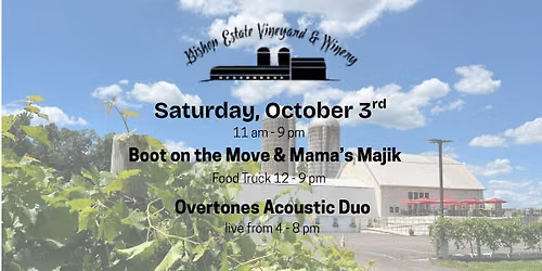 Boot on the Move & Mama's Majik Food Truck w\/ The Overtones live at Bishops